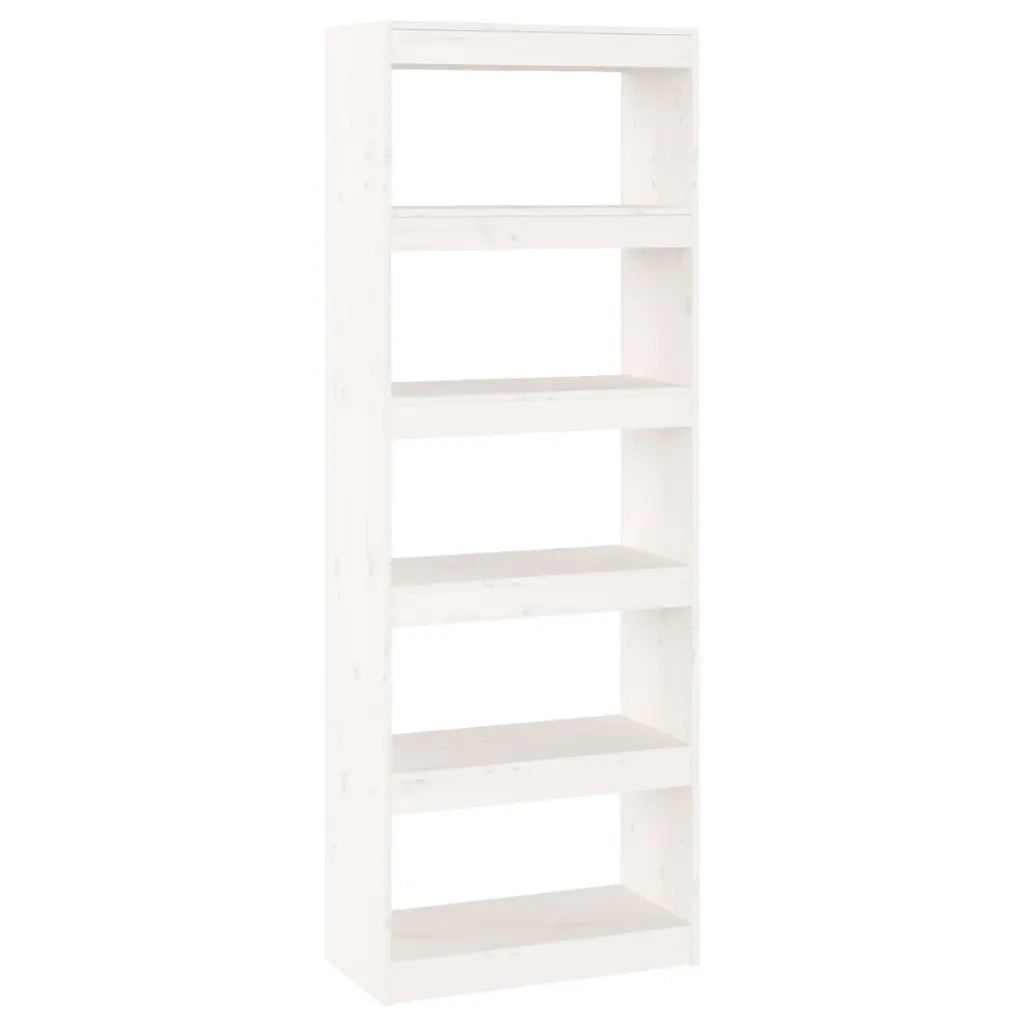 Libreria/Divisorio Bianco 60x30x167,5 cm in Massello di Pino 808174