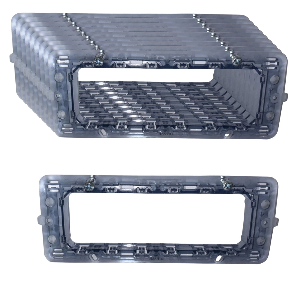 Kit supporto per placche compatibile con bticino matix 6 posti *** numero pezzi 3, confezione 1