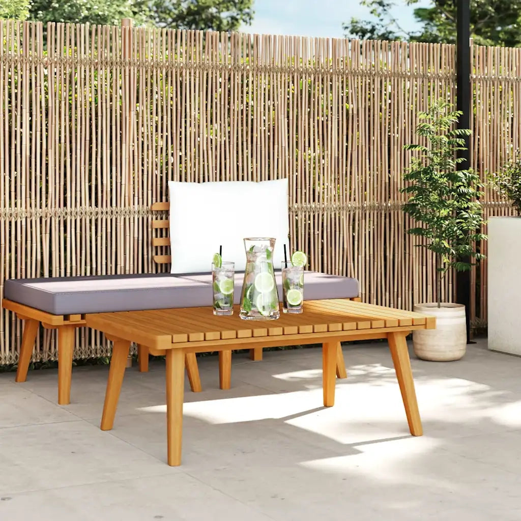 Tavolo da esterno-Tavolino da Giardino 90x55x35 cm in Legno Massello di Acacia
