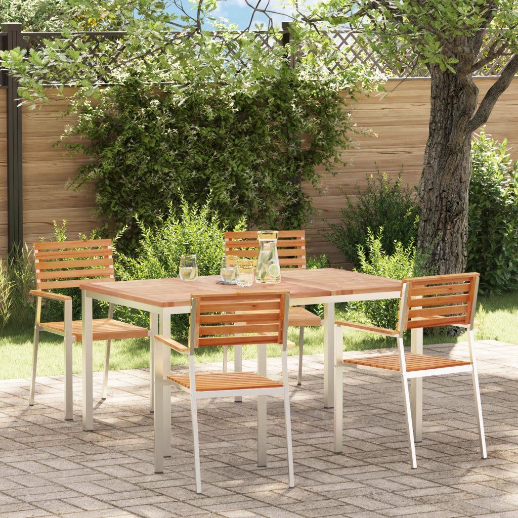 Set pranzo giardino  5 pezzi in legno massello di teak