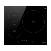 Piano cottura induzione 3 zone 7200W con booster, controllo touch slider e timer 99 min da incasso - Sogo