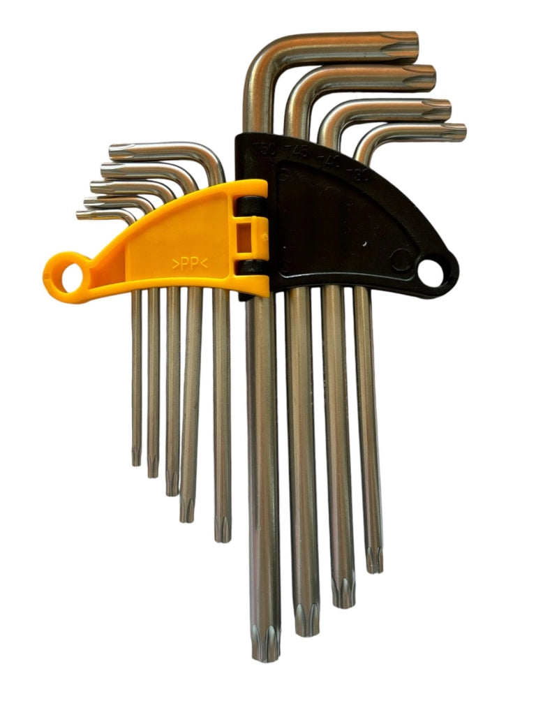 Set 9 Chiavi Torx a L Extra Lunghe Cromo Vanadio Chiavi Da T10 a T50 YX-1002