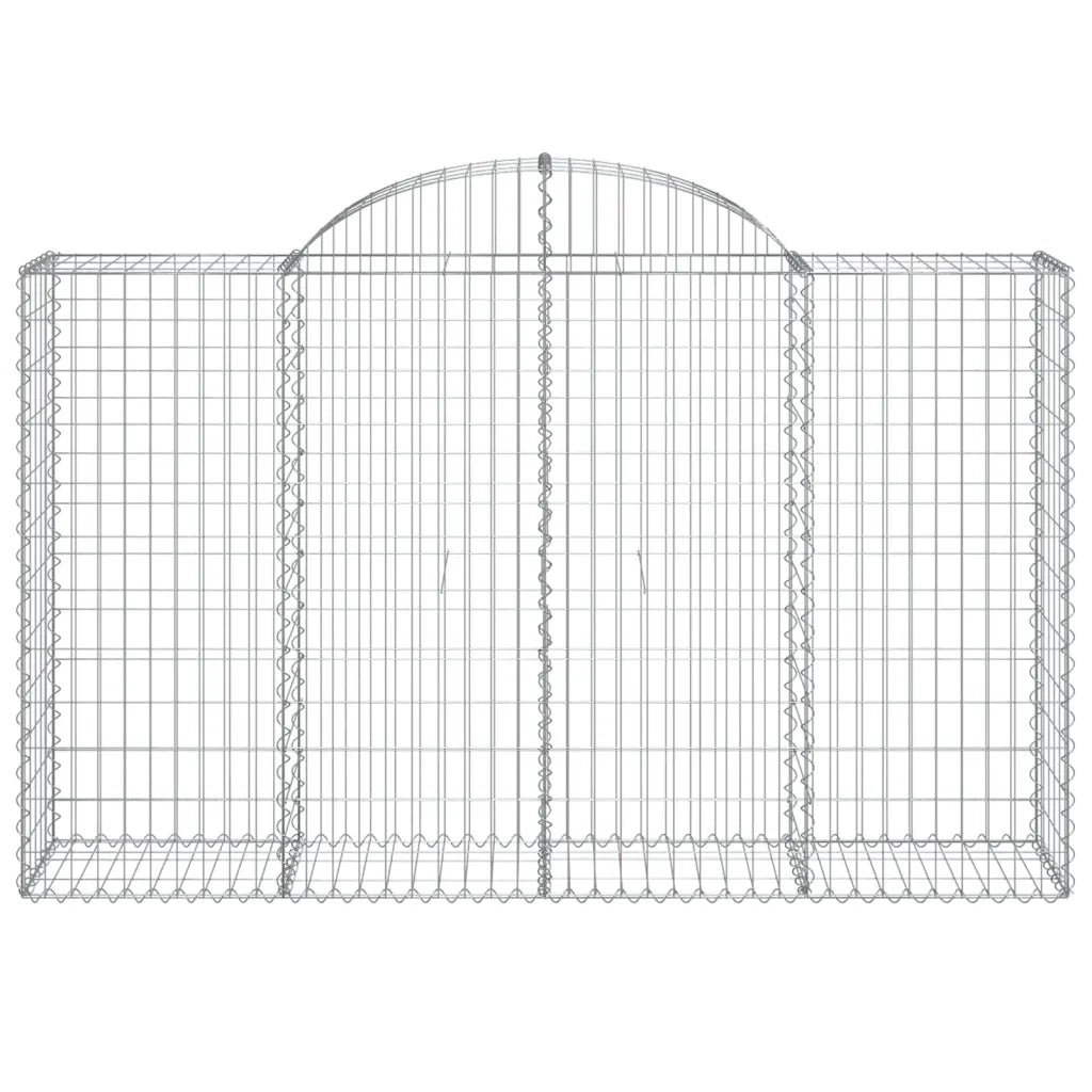 Cesti Gabbioni ad Arco 6 pz 200x50x120/140 cm Ferro Zincato 3146345