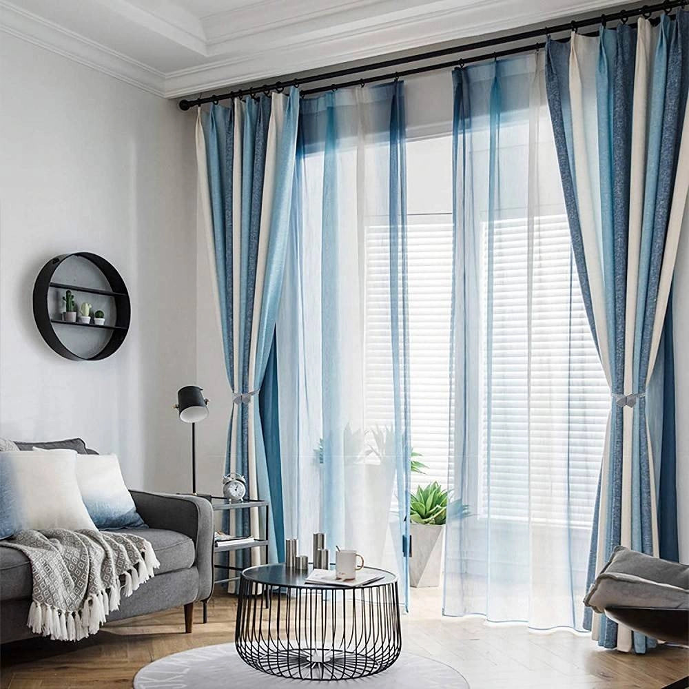 Trade Shop - Set 2 Pz Fermatende Magnetici Per Tenda Moderno Fibbia Intrecciata Colore Grigio -