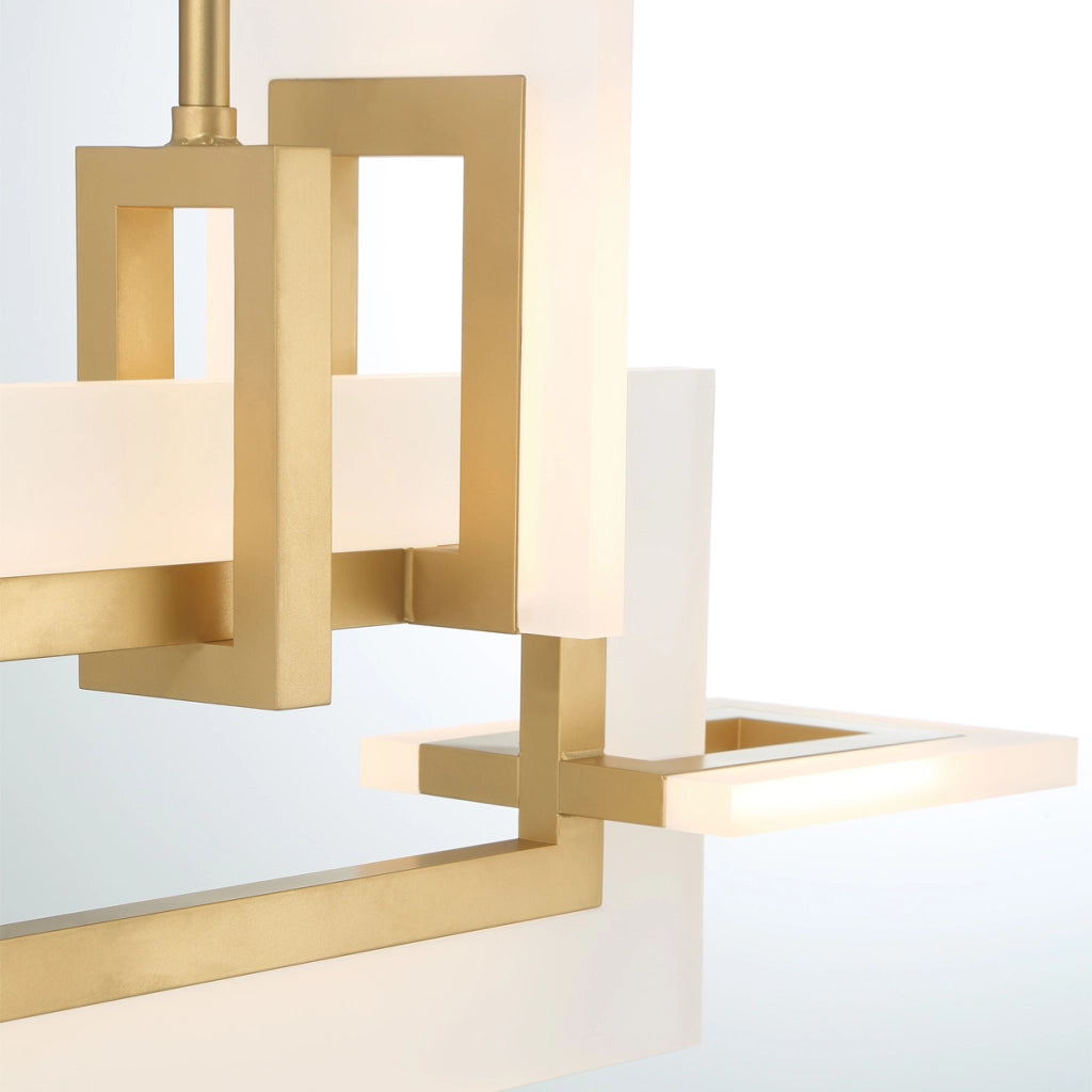 Lampada a sospensione geometrica Quintiesse Inizio 84cm oro LED 46W