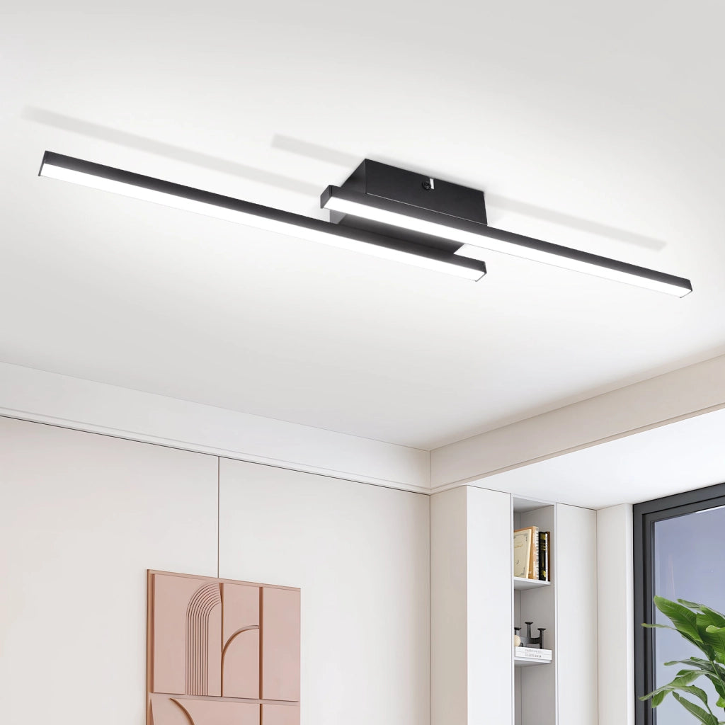 ZMH Lampada da Soffitto LED 6500K Fredda Moderna 12W 61 5cm per Soggiorno Sala da Pranzo Ufficio