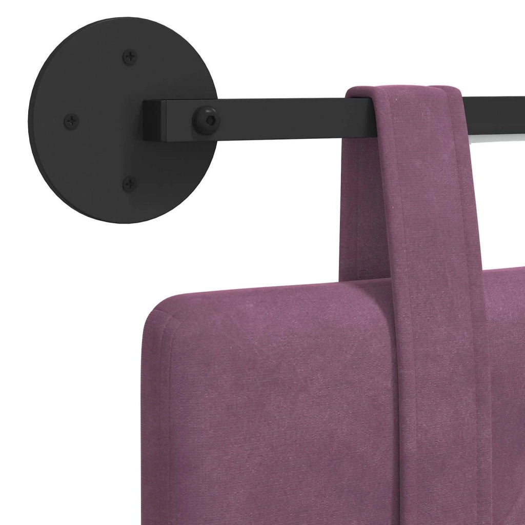 Testiera | Testata sospesa Con luce LED Viola Velluto
