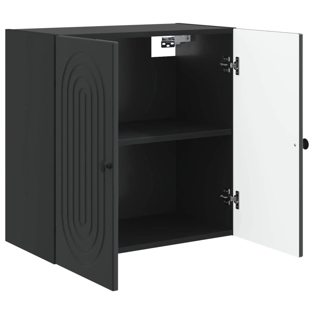 Mobiletto a muro Nero 59 x 31 x 60 cm Legno ingegnerizzato 898066