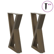Gambe per Tavolino da CaffÃ¨ 2 pz Acciaio Naturale 28x(42-43,3) cm Acciaio