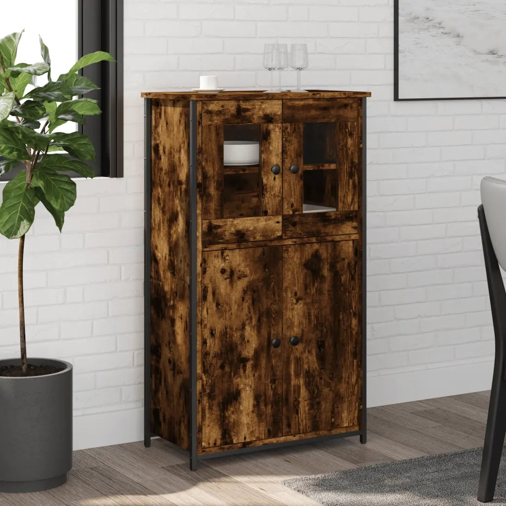 Credenza Rovere Fumo 62x32x106,5 cm in Legno Multistratocod mxl 131261