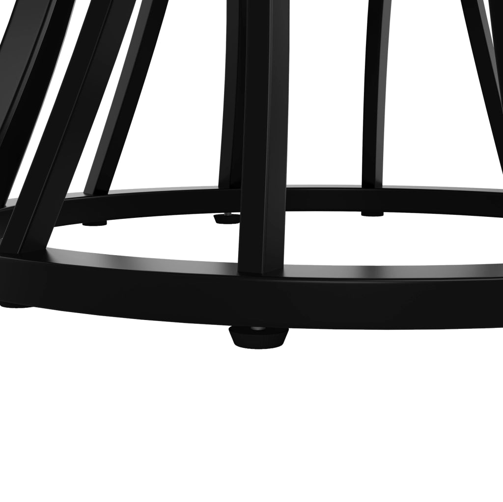 Tavolo da pranzo 80x80x76 cm in MDF e metallo; nero