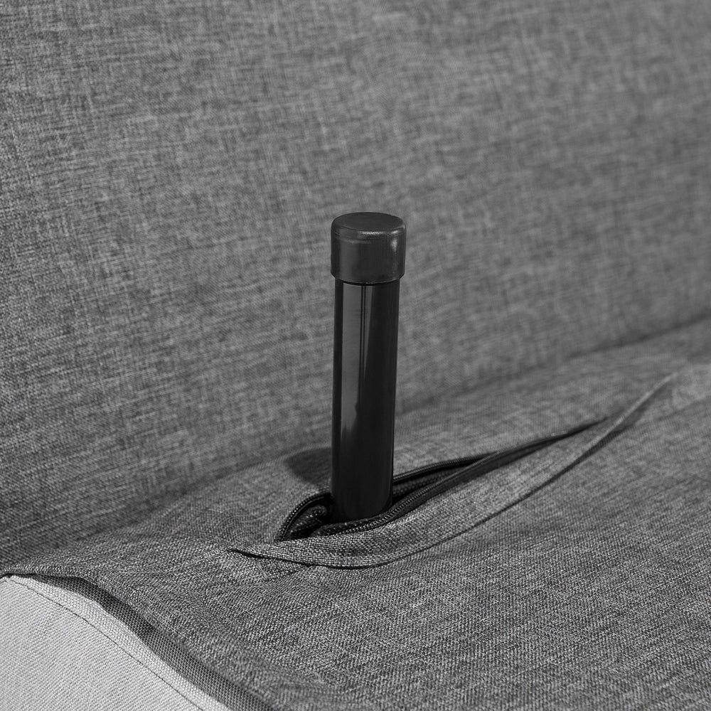 Divano letto di colore grigio tessuto imbottito poltrona letto singolo pieghevole soggiorno