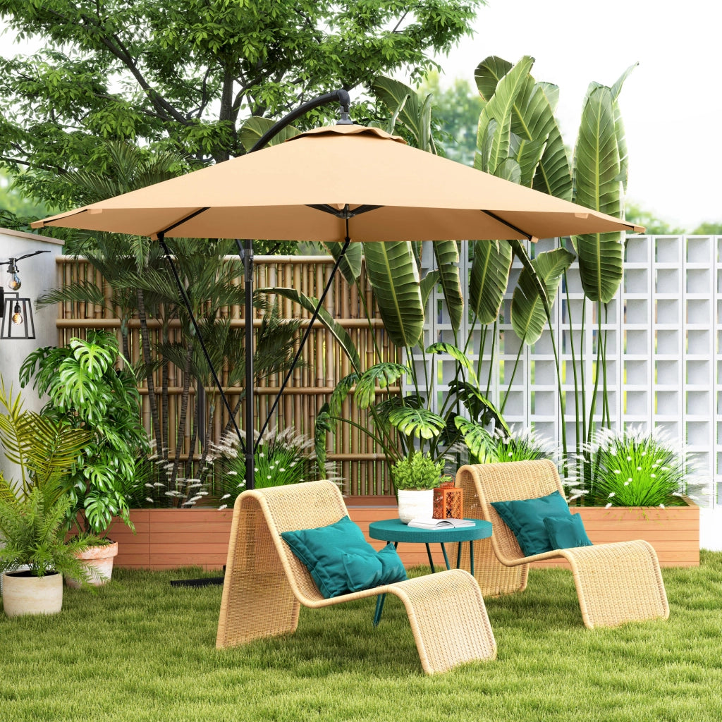 Ombrellone da Giardino ?3 m ¨C zephmum ¨C Metallo, Poliestere, Cachi