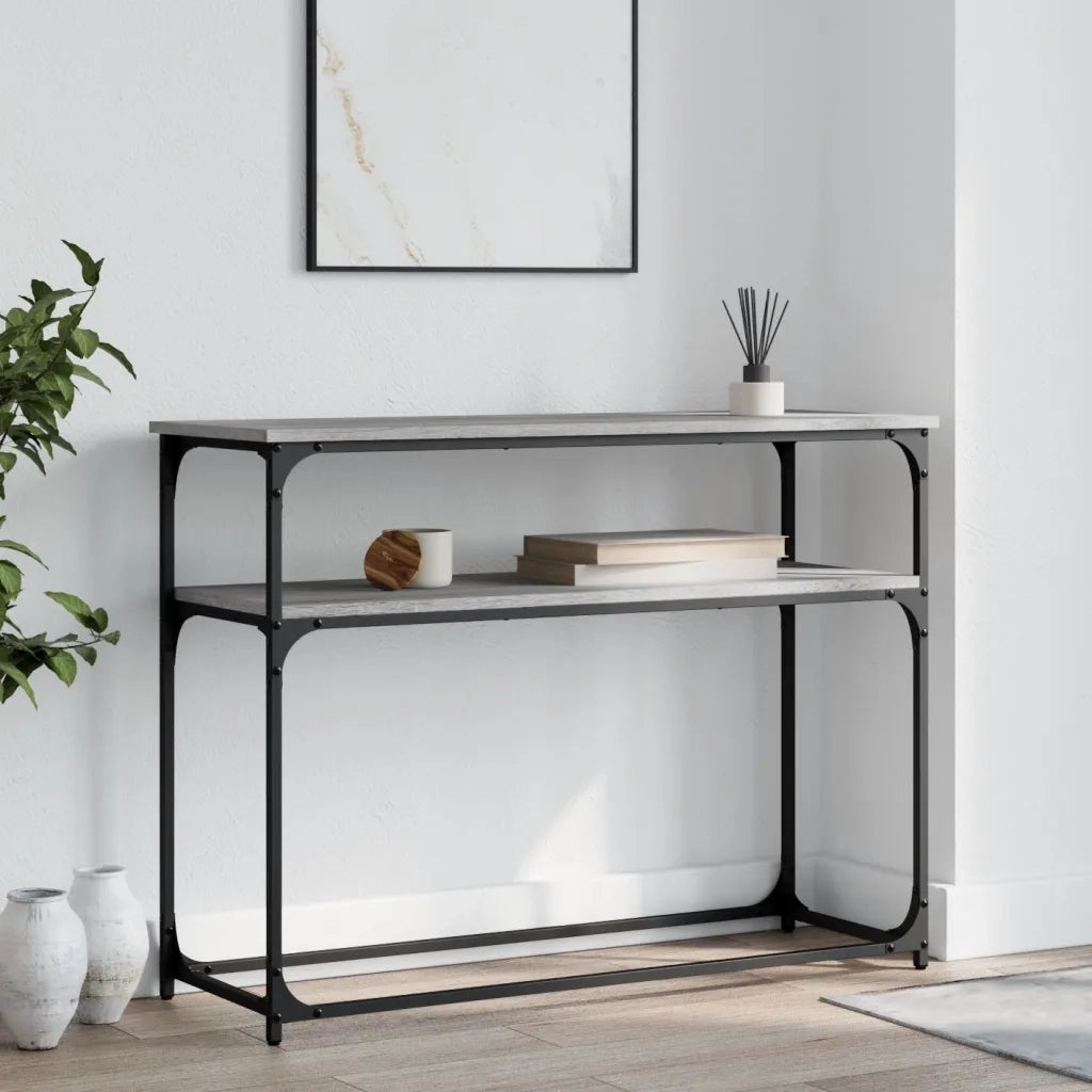 Tavolino Consolle | Tavolo d'Ingresso Grigio Sonoma 100x35,5x75cm Legno Multistrato