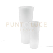 VASO DA GIARDINO GECO BIANCO 1 LUCE ATTACCO E27 38X90CM BASE TONDA