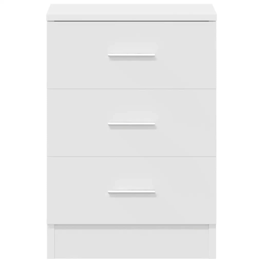 Comodino Bianco 38x35x56 cm in Legno Ingegnerizzato 800450