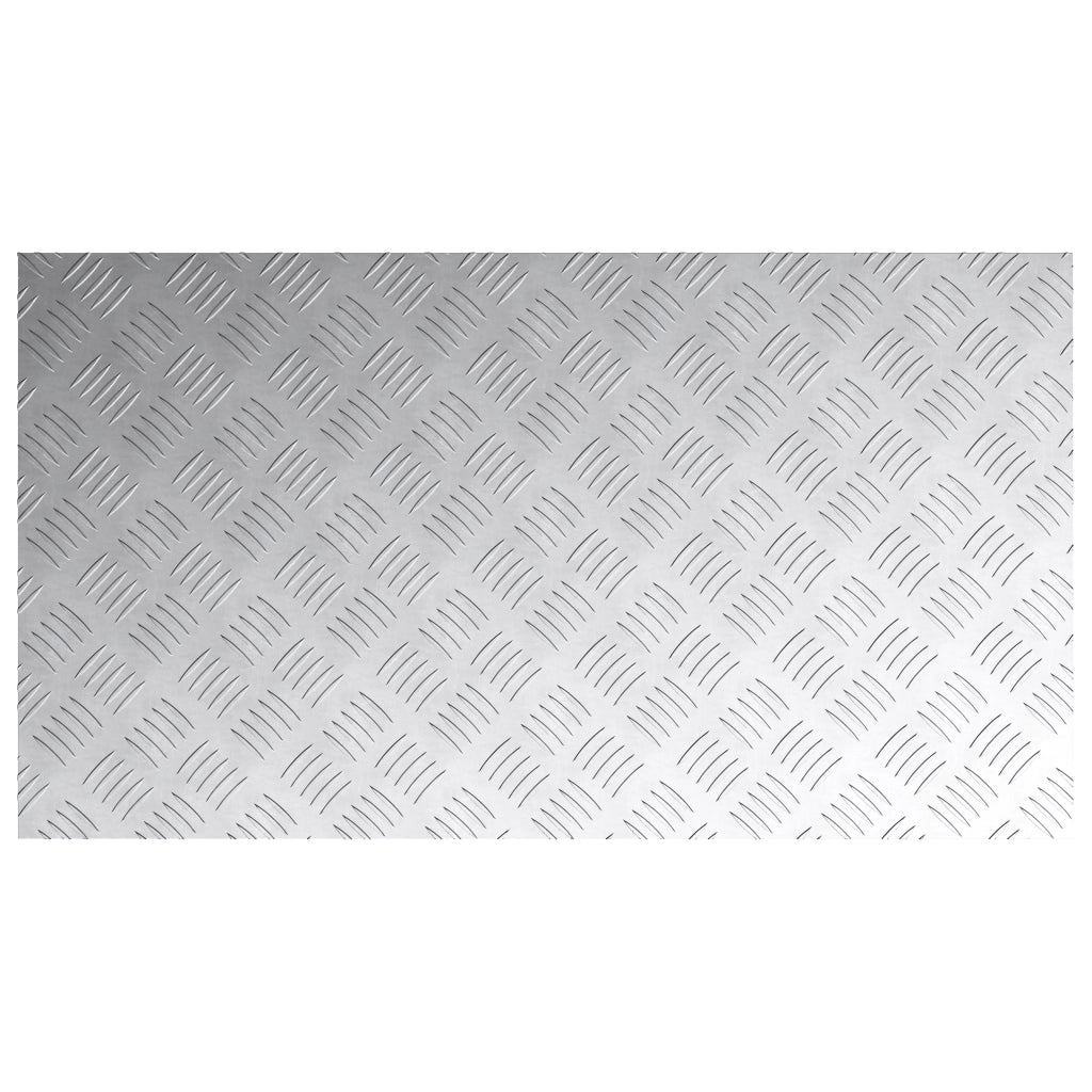 Pannelli in Alluminio a Scacchi 4 pezzi Antiscivolo 90x50 cm