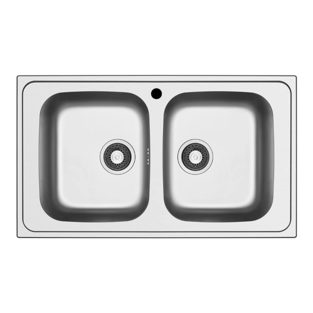 Lavello da incasso Tirreno862 in acciaio inox con doppia vasca 86x50