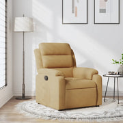 Poltrona Reclinabile Marrone in Velluto 373508