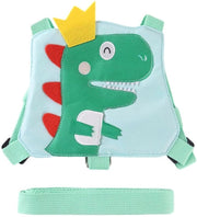 Cintura di sicurezza anti-perdita per bambini - Corda di sicurezza per passeggiate - Adatta per bambini 1-3 anni - Disegni di dinosauri - Leggera - Materiale Oxford - Borsa per bambino con cintura di sicurezza