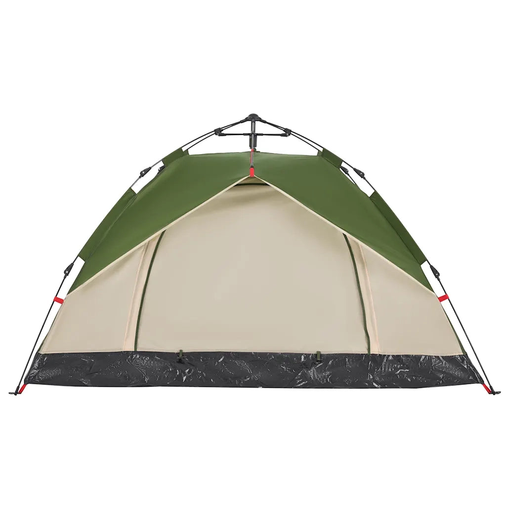 Tenda a Cupola da Campeggio 3 Persone Verde a Rilascio Rapido 4004193
