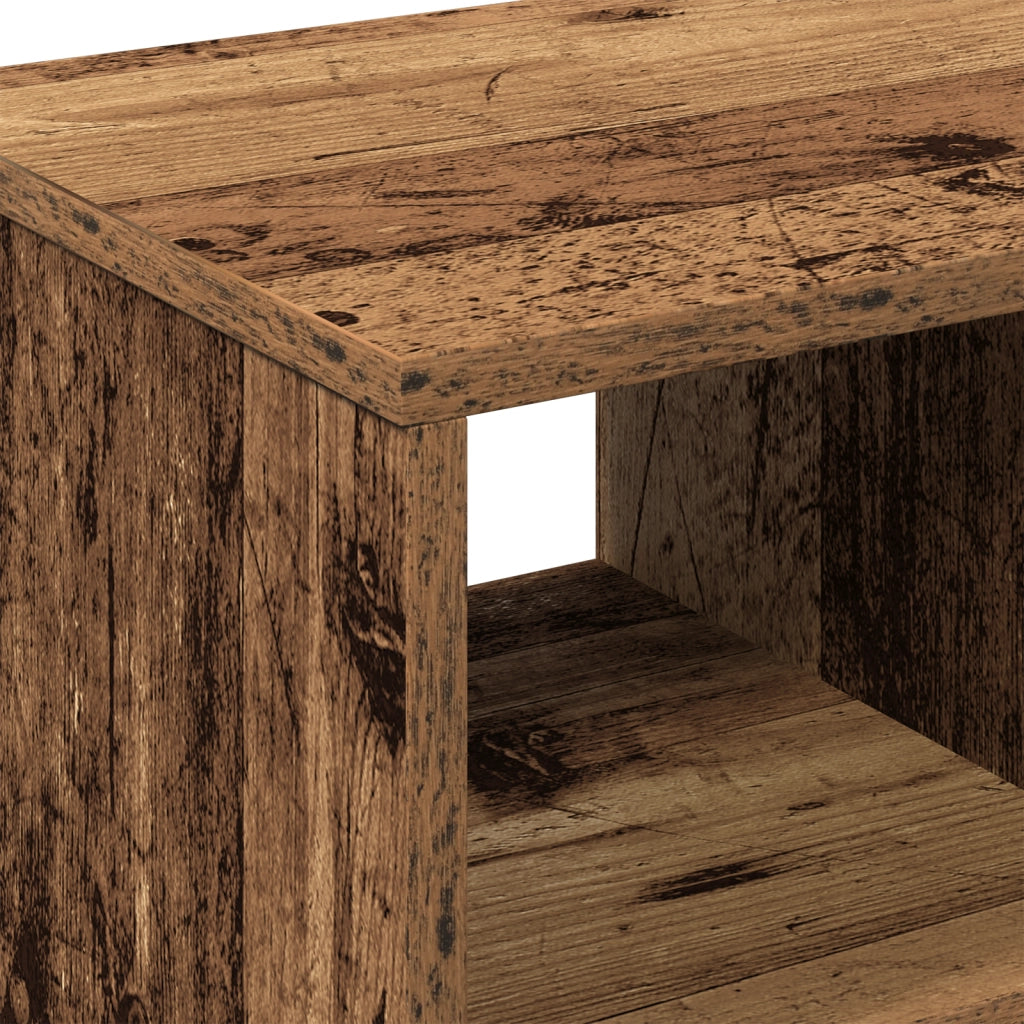 Tavolino  con ruote in legno vecchio 50x30x55 cm in legno ingegnerizzato