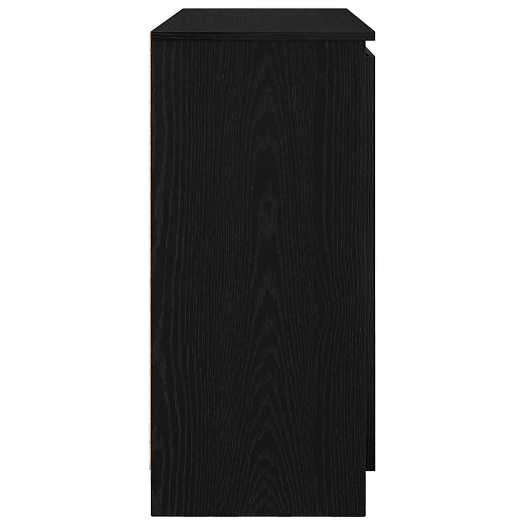 Credenza con Cassetti Rovere Nero 100,5x35x76 cm Truciolato 3328445