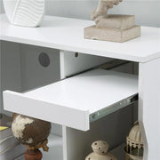 CREDENZA CUCINA SALVASPAZIO CON 2 ARMADIETTI E 2 RIPIANI ESTRAIBILI IN LEGNO 84X39X109 CM BIANCO