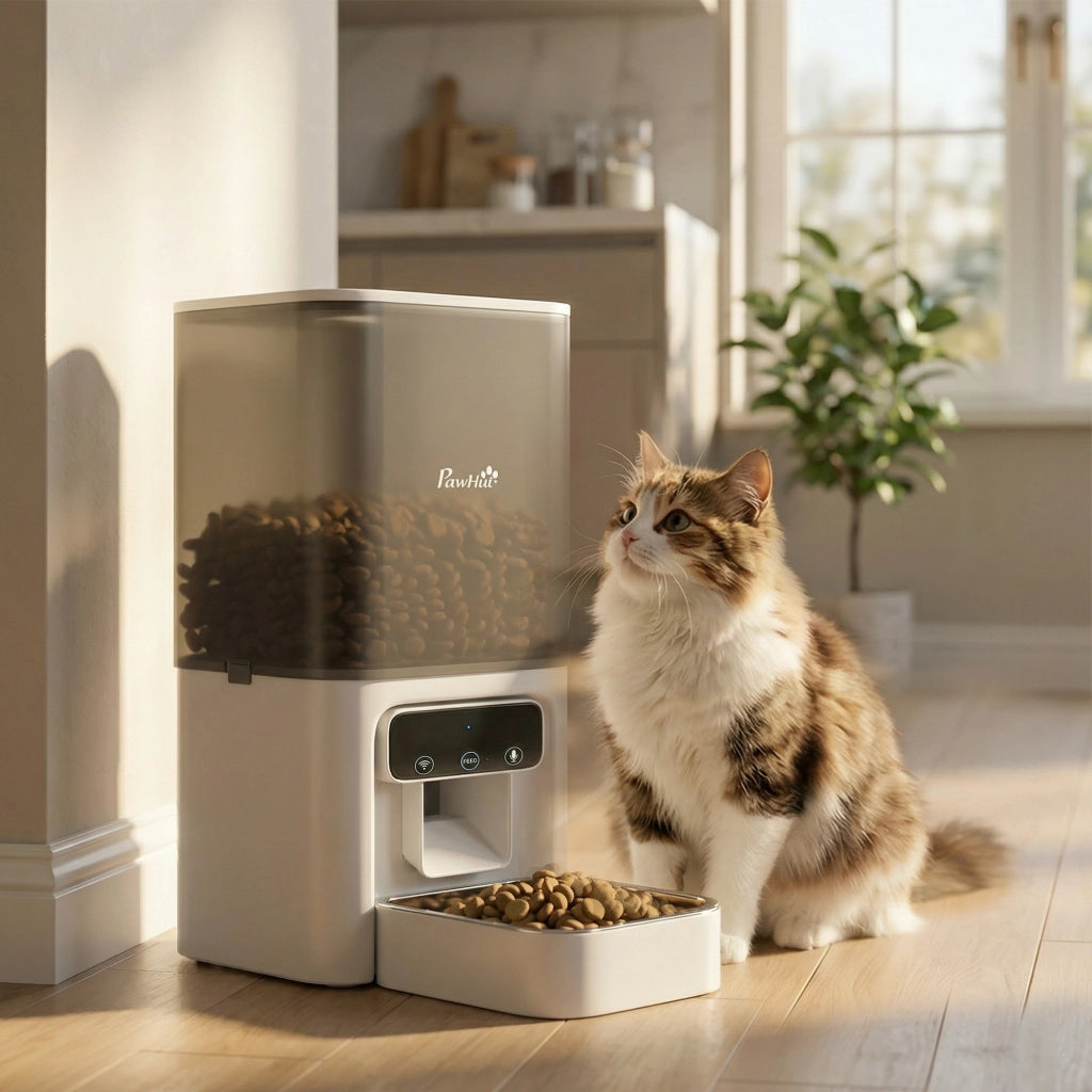 Distributore Automatico di Cibo per Gatti 4.5L con APP e Registratore Vocale