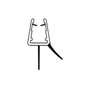 PROFILO GOCCIOLATOIO IN PVC PER CRISTALLI BOX DOCCIA 402 2MT- ESCLU- pezzi 1