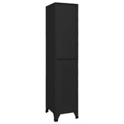 Armadietto con Serratura Nero 38x45x180 cm in Acciaio 339774