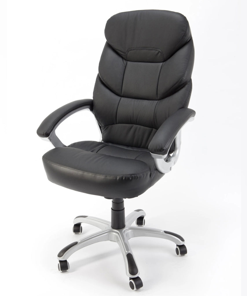 Poltrona presidenziale ergonomica in ecopelle da ufficio studio modello Excelsior