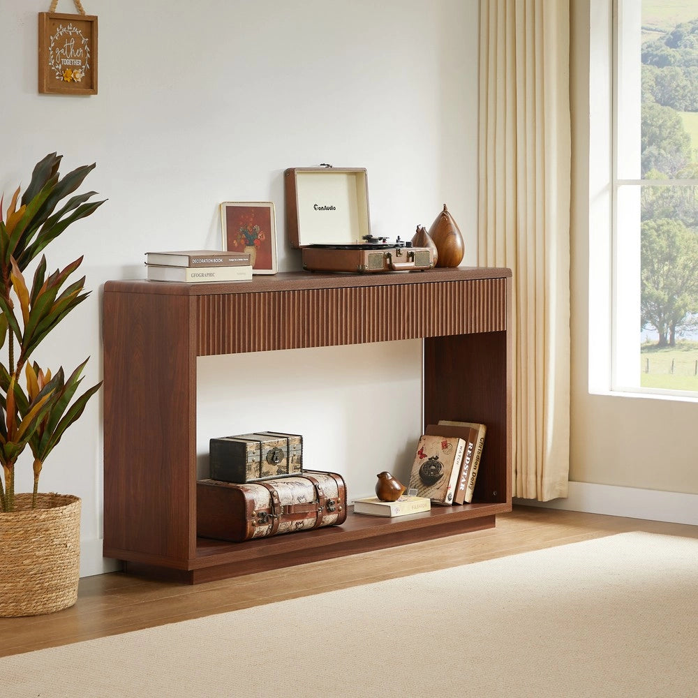 Consolle per ingresso ¨C Minimal ¨C Rovere 150cm con cassetti e ripiano