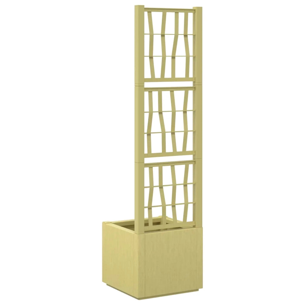Vaso da Giardino con Trellis Verde 36 x 36 x 140 cm PP 42036839