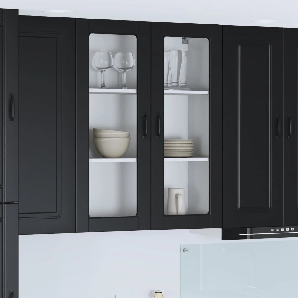Mobile da cucina-Armadio da cucina Nero 80 x 31 x 100 cm Legno multistrato 833561