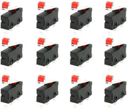 12 pezzi 250V 5A SPDT 1NO 1NC maniglia di commutazione temporanea a rotella micro commutatori 3 pin