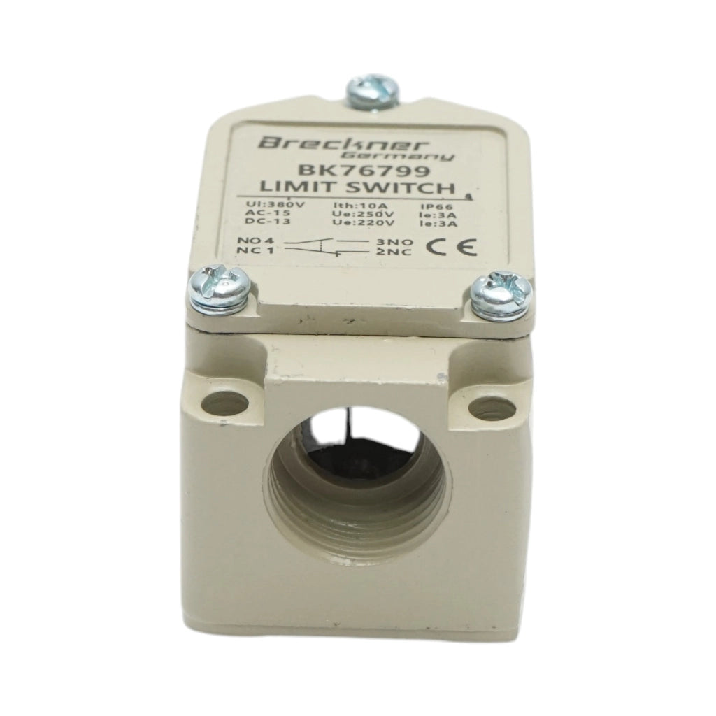 Interruttore di fine corsa con rullo verticale – 380V / 1NO + 1NC / IP66 Breckner Germany