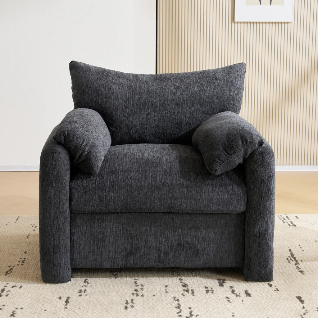 POLTRONA in ciniglia 96x82x84 cm grigio