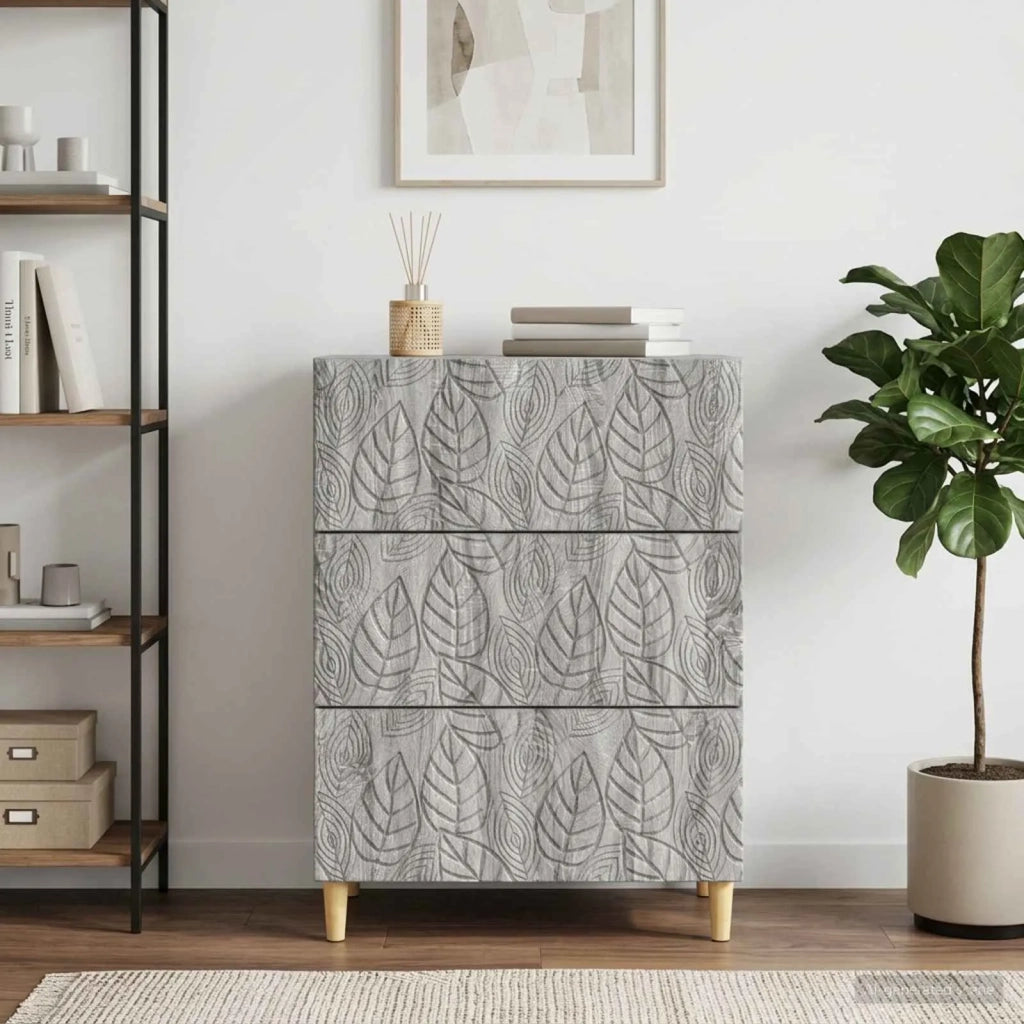 Mobile con Cassetti Sonoma grigio 66 x 34,5 x 90 cm 895071