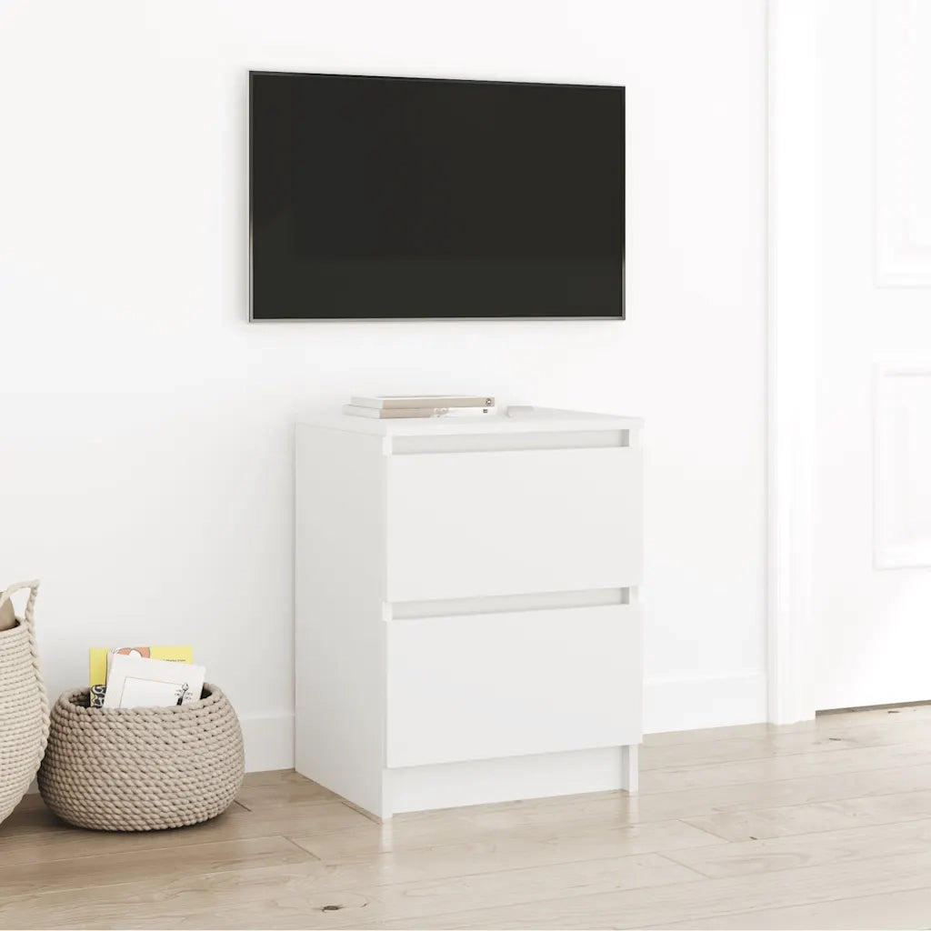Mobile Porta TV Bianco 40x35x54 cm in Legno Multistrato 861769