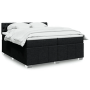 Giroletto a Molle con Materasso Nero 200x200 cm in Tessuto 3289484