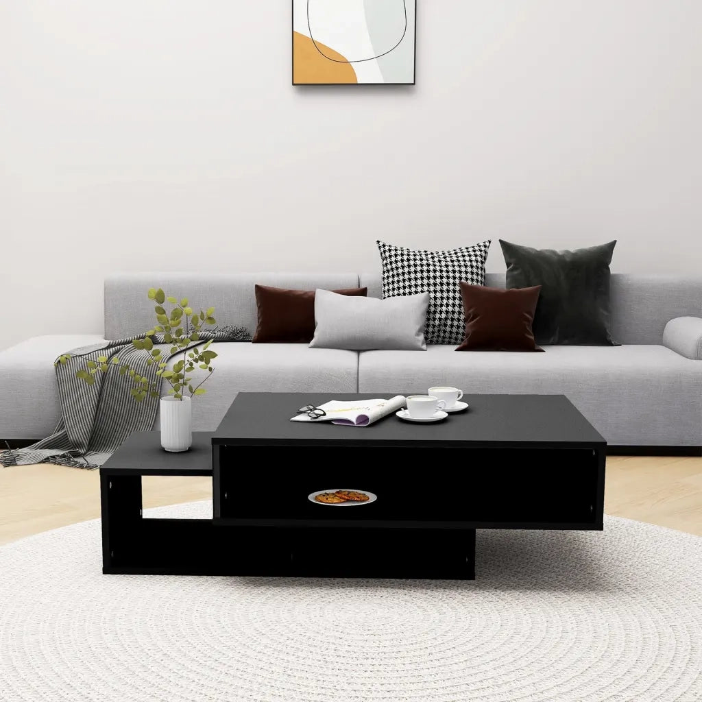 Tavolino da Salotto Nero 105x55x32 cm in Truciolato 808523