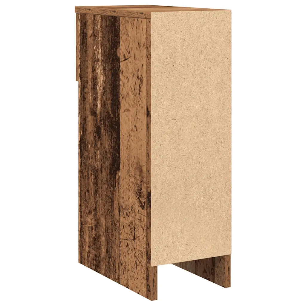 Comodini con Cassetto 2 pz-Set di 2 Tavolino da notte in Legno Antico 20x36x60 cm