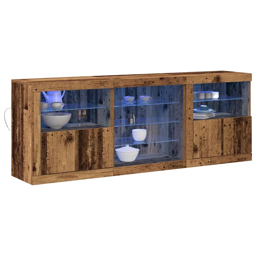 Madia LED Legno vecchio 181,5 x 37 x 67 cm Legno multistrato 3333116