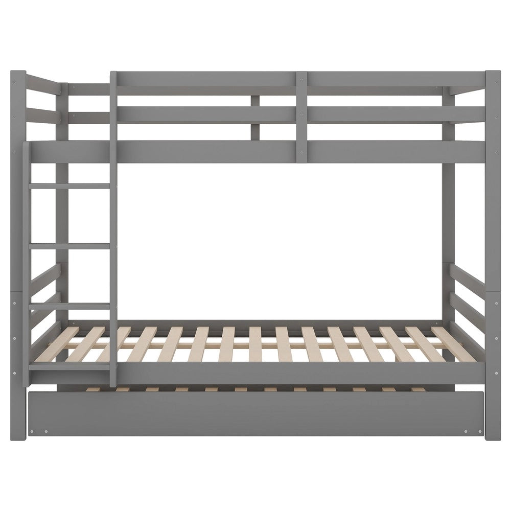 Letto a Castello con Letto Estraibile ¨C MINIMAL ¨C Grigio 140x200