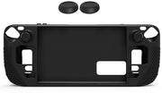 Casella di protezione per console Steam Deck, dotata di presa per dito, resistente a urti e abrasioni, realizzata in silicone.