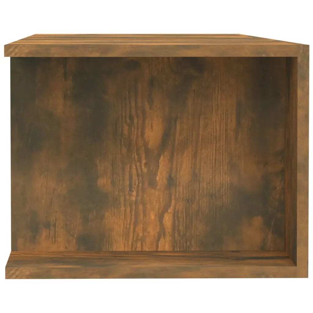 Mobile Porta TV con Luci LED Rovere Fumo 135x39x30 cm 815693