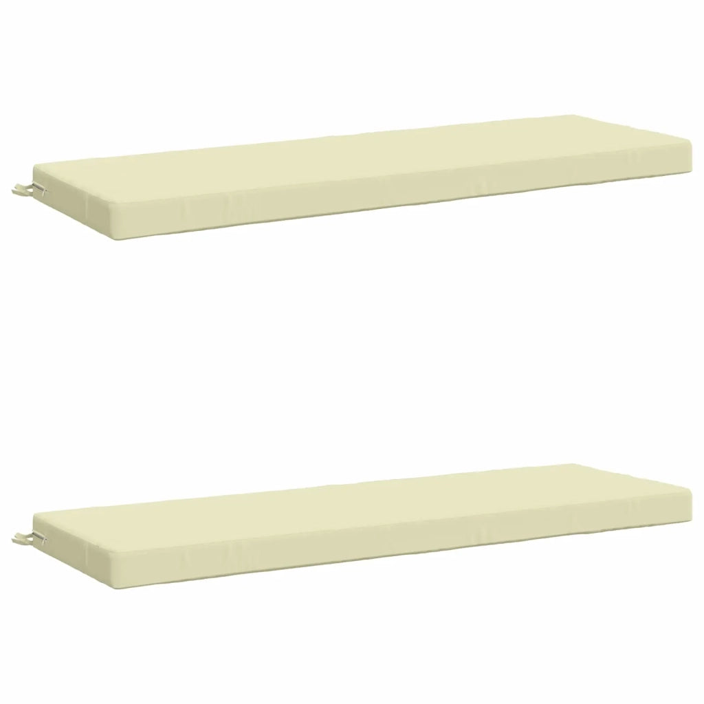 Cuscini per Panchina a 2 Pezzi SOEST 2 pz 100% Poliestere Crema 950275