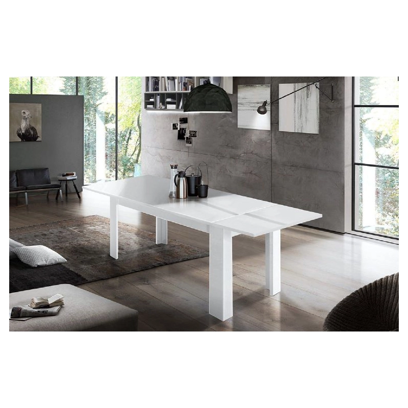 Tavolo allungabile Jesi – 140/190x75x90 – Bianco Lucido
