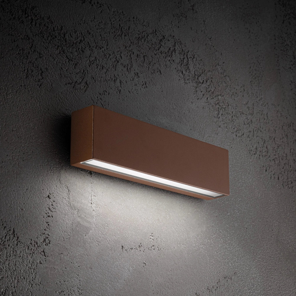 Slat Lampada da Parete LED 4W IP65 Rettangolare in Alluminio Pressofuso Bianco Opaco per Illuminazione d'Interni ed Esterni Dimensioni 18x4.5x3 cm